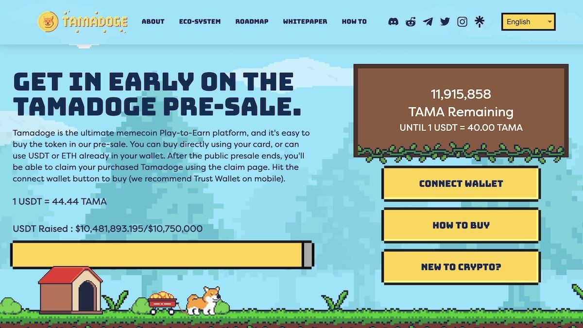 Pre-sale of the Tamadoge Meme Coin beats STEPN and raises more than $10 million in just four weeks.