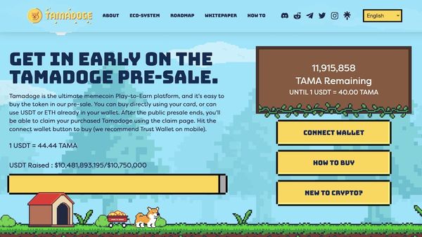 Pre-sale of the Tamadoge Meme Coin beats STEPN and raises more than $10 million in just four weeks.