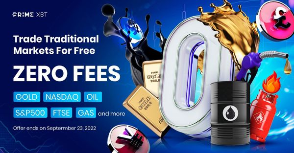 PrimeXBT eliminates all fees for trading on the traditional market